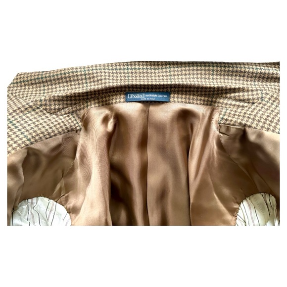Polo Ralph Lauren Cashmere Wool Herringbone Windowpane Sport Coat Blazer 42L - Picture 9 of 16